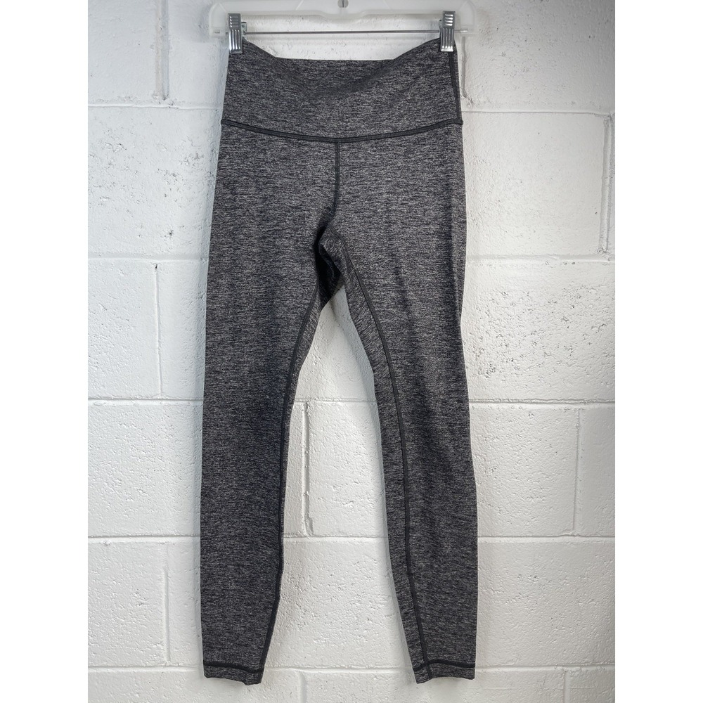 Lululemon Wunder Under HR Tight 27"Women's Size 6 Leggings Heathered Black